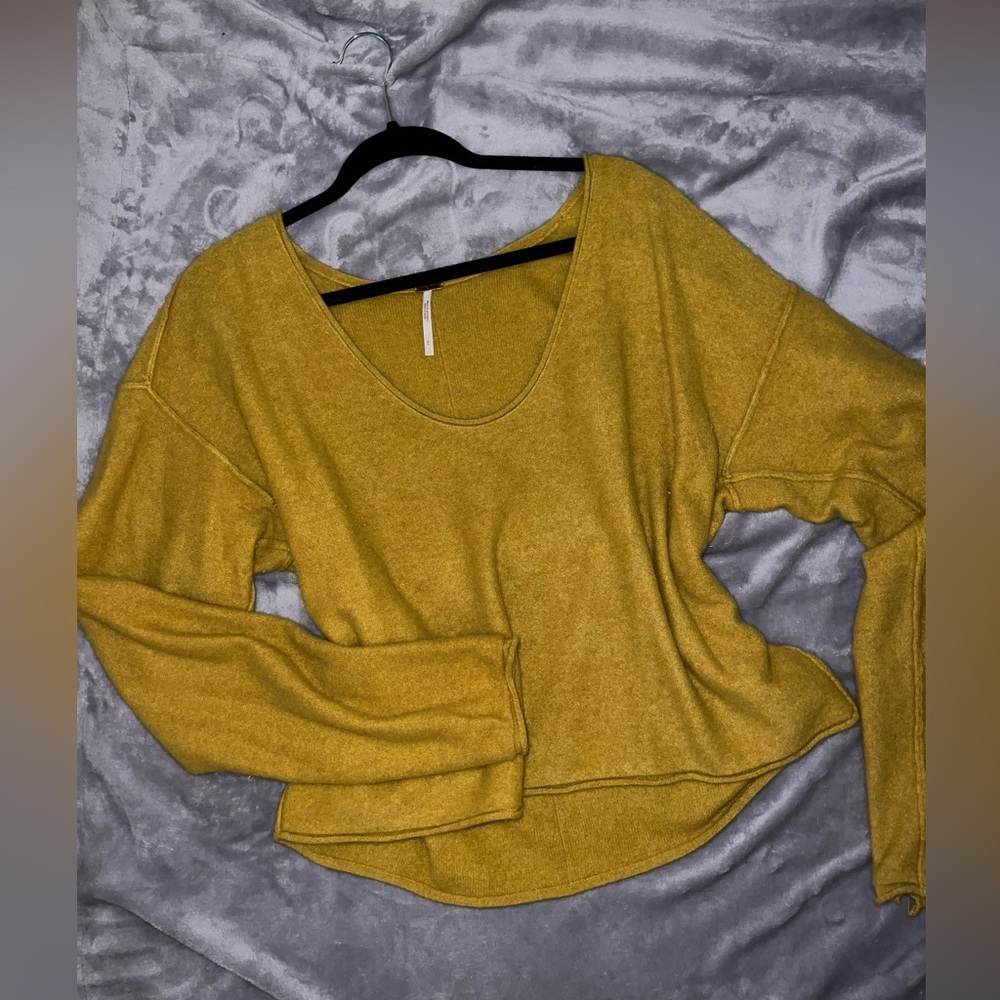 Free People sweater in mustard